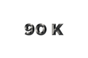 90 K iscritti celebrazione saluto numero con elegante design png