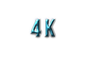 4 k subscribers celebration greeting Number with plastic design png