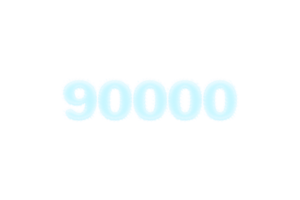 90000 iscritti celebrazione saluto numero con congelato design png