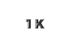 1 k suscriptores celebracion saludo número con elegante diseño png