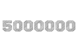 5000000 subscribers celebration greeting Number with pencil sketch design png
