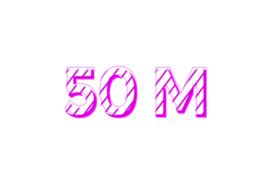 500 million subscribers celebration greeting Number with stripe design png