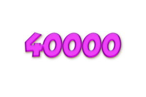 40000 liquido iscritti celebrazione saluto numero con plastica design png