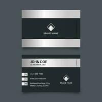 Front And Back Presentation Of Modern Business Card Design. vector