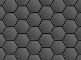 3D Abstract Hexagon Pattern Background In Gray Color. vector