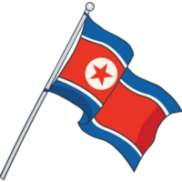 drapeau de la corée du nord png