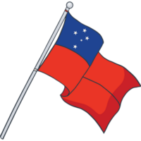 Flagge von Samoa, National Flagge png