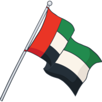 Flagge von das vereinigt arabisch Emirate png