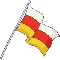 flagga av söder ossetia png