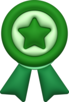 3D illustration Medal, Guaranteed, with stars png