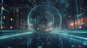 futuristic graphic dynamic communication, digital art illustration, photo