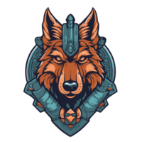 Wolf head on transparent background for tattoo or t-shirt design png