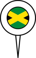 Jamaica flag pin location icon. png
