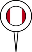Peru bandeira PIN localização ícone. png