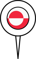 Groenlândia bandeira PIN localização ícone. png