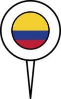 Colombia flag pin location icon. png