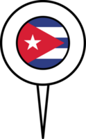 Cuba bandera alfiler ubicación icono. png