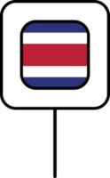 Costa Rica Flagge Platz Stift Symbol. png