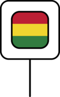 Bolivien Flagge Platz Stift Symbol. png