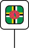 Dominique drapeau carré épingle icône. png