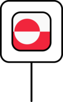 Greenland flag square pin icon. png