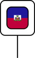 Haiti bandeira quadrado PIN ícone. png