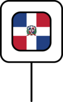 dominicano república bandeira quadrado PIN ícone. png