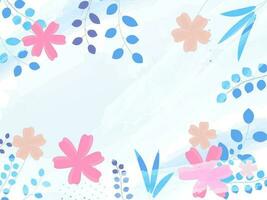 Colorful Floral Abstract Background With Brush Stroke Effect. vector