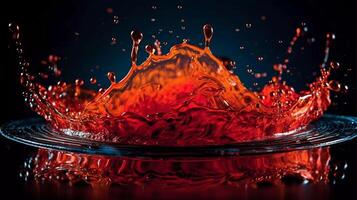 High-Speed Splash, Intricate Water Collision, water splashes forming photo