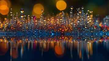 Droplet Dance, water droplets dancing on the surface of a pond photo