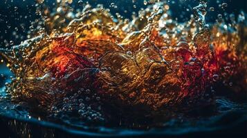 Droplet Dance, water droplets dancing on the surface of a pond photo