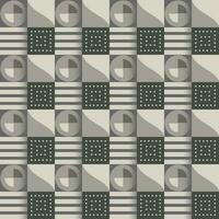 Endless Abstract Geometric Square Pattern Background In Black And Gray Color. vector