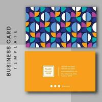 Abstract Business Card Template Layout In Front And Back View. vector