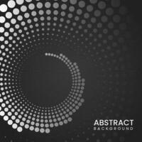 Abstract Dotted Curve Background In Black And White Color. vector