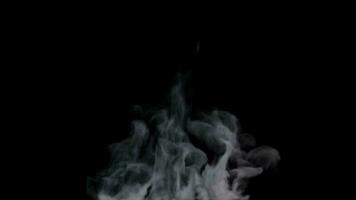 Smoke Gas Rising on isolated Black Background Loop video