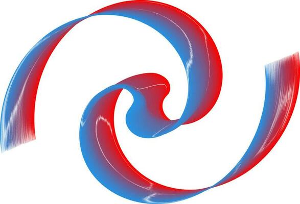 Shiny Red Blue Twist Background