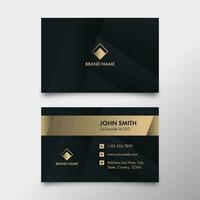 Modern Business Card Template In Front And Back Present. vector