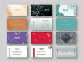 Abstract Modern Business Card Set In Colorful. vector