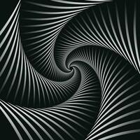 3D Effect Abstract Illusion Pattern Background In Black And White Color. vector