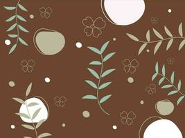 Abstract Floral Brown Background Can Be Used As Poster Design. vector