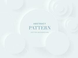 Vector Abstract 3D Render Circles Background In White Color.