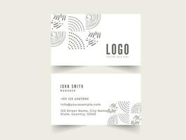 Business Card Template Layout In Front And Back Side. vector