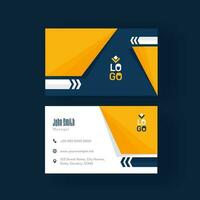 Modern Editable Business Or Visiting Card In Front And Back Side. vector