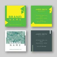 Business Card Template Layout In Two Option For Publishing. vector