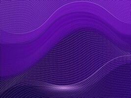 Abstract Wavy Purple Background With Dotted Pattern. vector