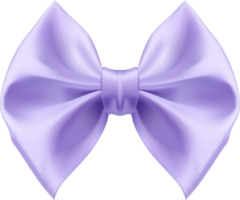 Realistic violet silk bow png