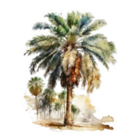Watercolor palm cutout png