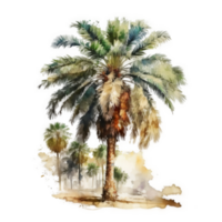 Aquarell Palme ausgeschnitten png