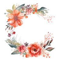 aquarelle floral Cadre coupé png