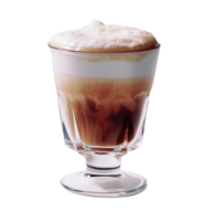 Glass of cappuccino isolated. Illustration png